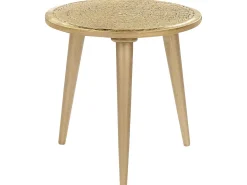 Set di 2 tavolini NARRA Legno di mango Oro