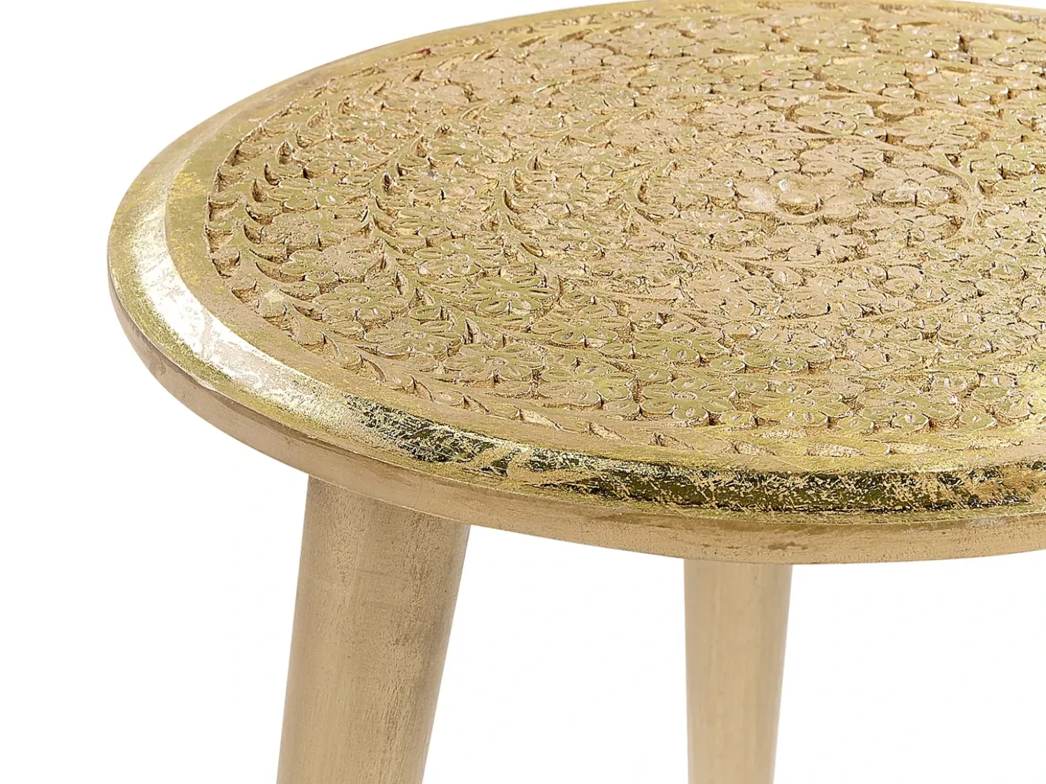 Set di 2 tavolini NARRA Legno di mango Oro
