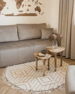 Set di 2 tavolini SAORA Legno di mango Marrone chiaro