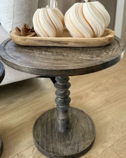 Set di 2 tavolini THALIA Legno di mango Marrone scuro