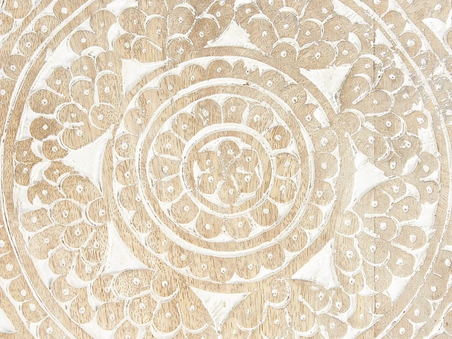 Set di 2 tavolini UDAY Legno di mango Bianco