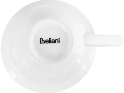 Set di 8 tazze con piattini ELDERBERRY Porcellana Bianco