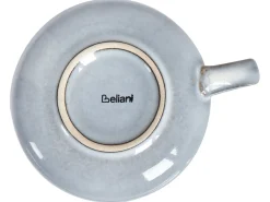 Set di 4 tazze con piattini JUNIPER Gres porcellanato Azzurro