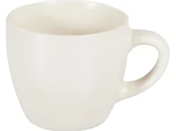 Set di 4 tazze con piattini CARAWAY Gres porcellanato Bianco sporco