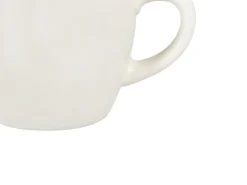 Set di 4 tazze con piattini CARAWAY Gres porcellanato Bianco sporco