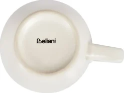 Set di 4 tazze con piattini CARAWAY Gres porcellanato Bianco sporco