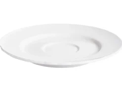 Set di 4 tazze con piattini ELDERBERRY Porcellana Bianco