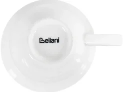 Set di 4 tazze con piattini ELDERBERRY Porcellana Bianco