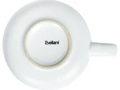 Set di 4 tazze con piattini SESAME Gres porcellanato Bianco sporco