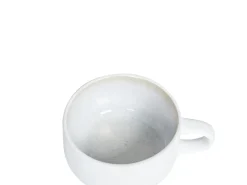 Set di 4 tazze con piattini SESAME Gres porcellanato Bianco sporco