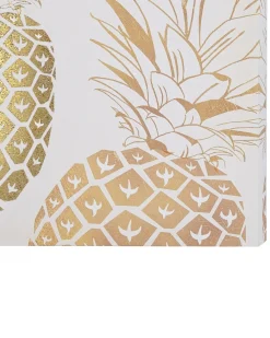 Set di 3 tele APESIKA Motivo naturale 30 x 30 cm Oro