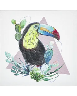 Set di 3 tele MENAKA Motivo animale 30 x 30 cm Multicolore