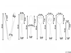 Set di 7 utensili da cucina ZITI Argento