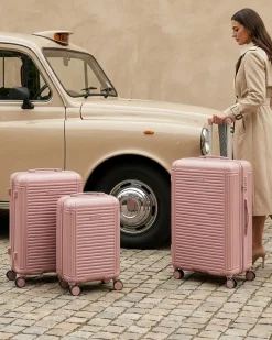 Set di 3 valigie rigide MYNTIS Rosa