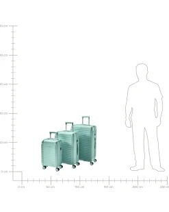 Set di 3 valigie rigide MYNTIS Verde menta