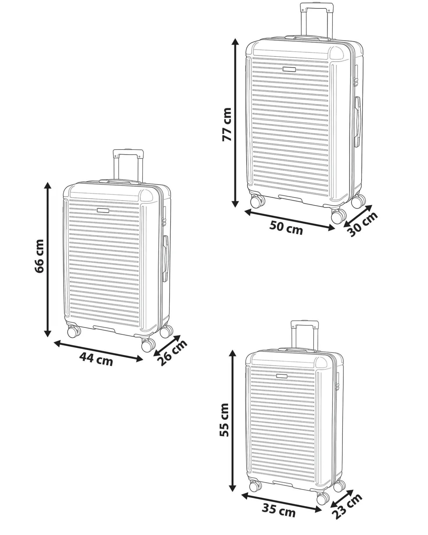 Set di 3 valigie rigide MYNTIS Grigio scuro