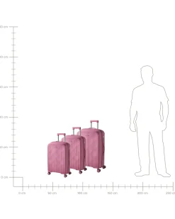 Set di 3 valigie rigide TONSAI Rosa