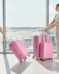 Set di 3 valigie rigide TONSAI Rosa