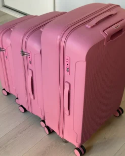 Set di 3 valigie rigide TONSAI Rosa
