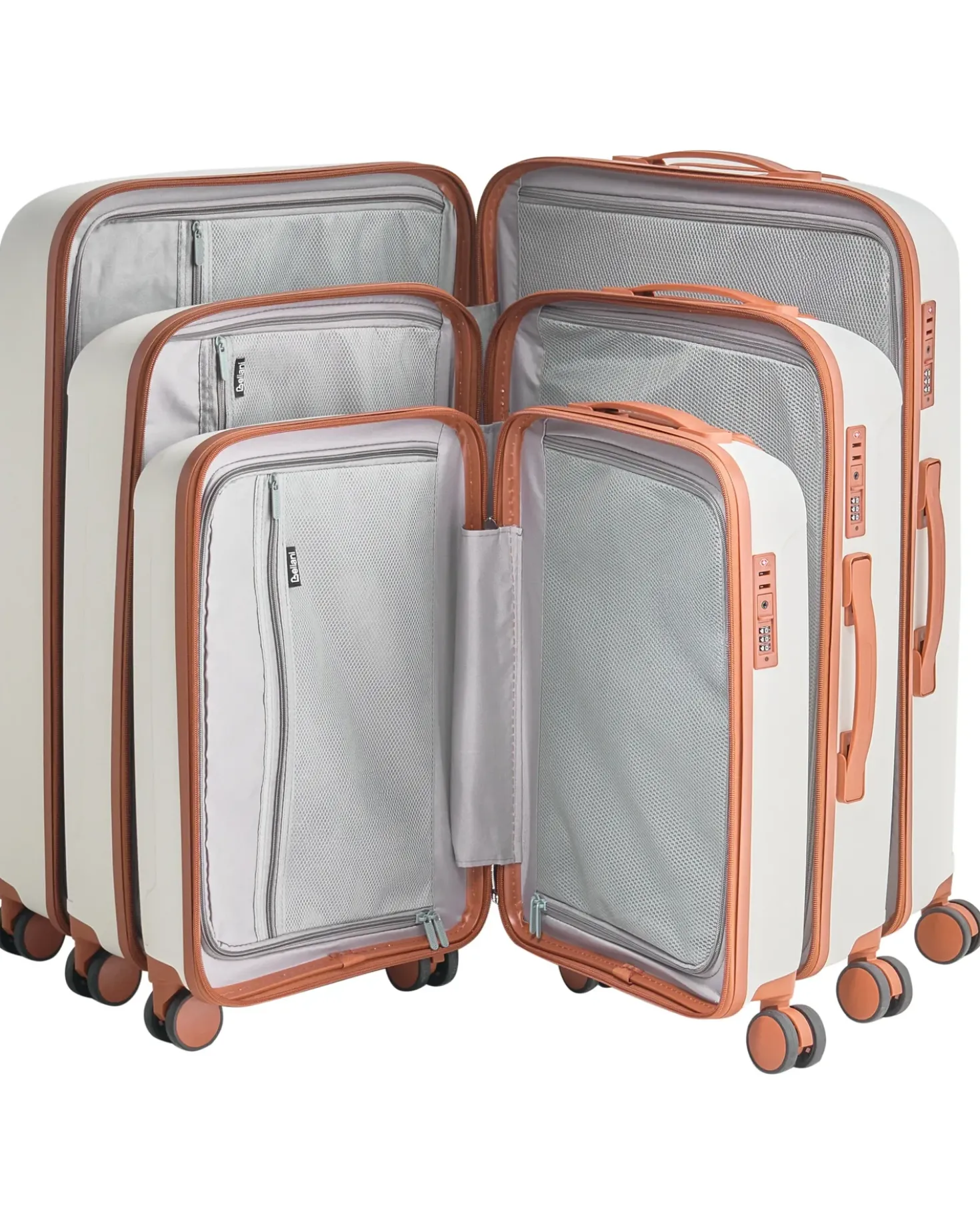 Set di 3 valigie rigide TONSAI Bianco sporco