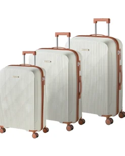 Set di 3 valigie rigide TONSAI Bianco sporco