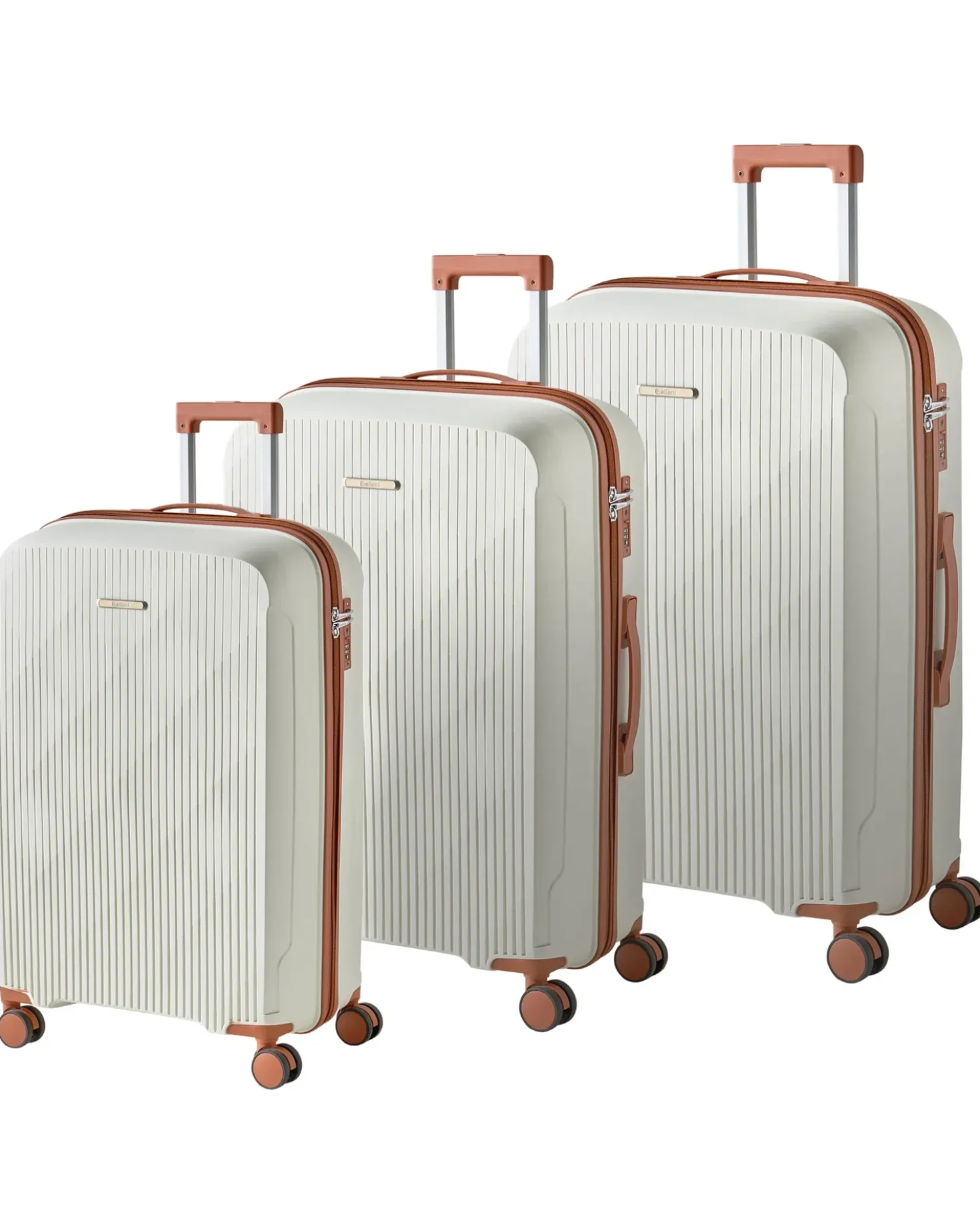 Set di 3 valigie rigide TONSAI Bianco sporco