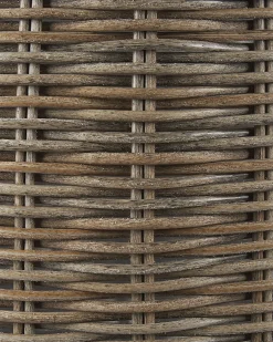 Set di 2 vasi da fiori in vimini BITOLA Rattan sintetico (PE) 40/48 cm Marrone