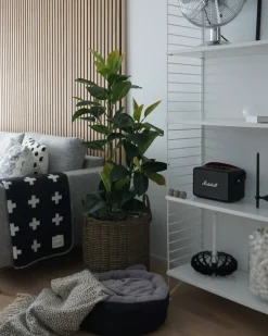 Set di 2 vasi da fiori in vimini BITOLA Rattan sintetico (PE) 40/48 cm Marrone