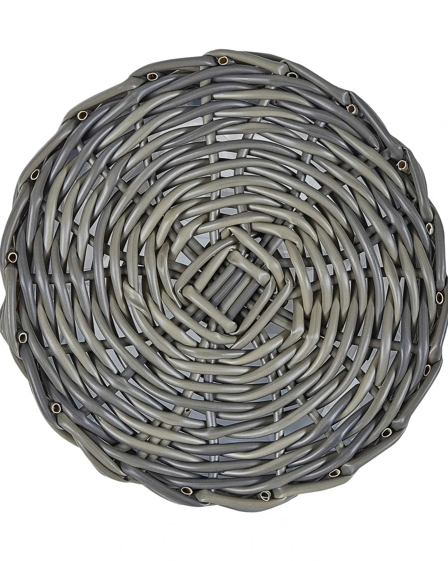 Set di 3 vasi da fiori in vimini NIKITI Rattan sintetico (PE) 29/35/40 cm Tortora