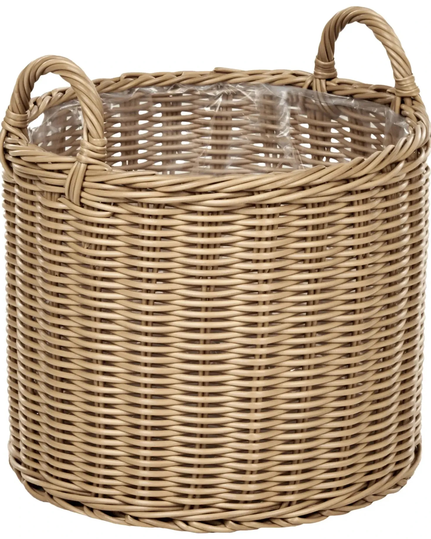Set di 3 vasi da fiori in vimini PENDULA Rattan sintetico (PE) 33/37/45 cm Naturale