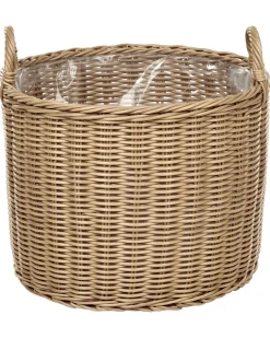 Set di 3 vasi da fiori in vimini PENDULA Rattan sintetico (PE) 33/37/45 cm Naturale