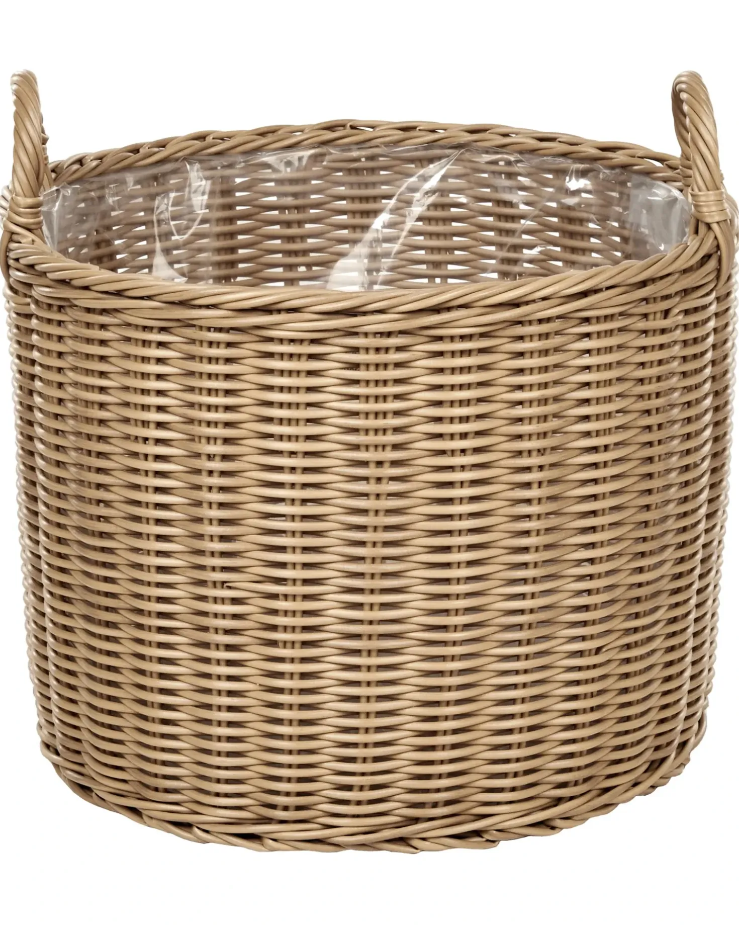Set di 3 vasi da fiori in vimini PENDULA Rattan sintetico (PE) 33/37/45 cm Naturale