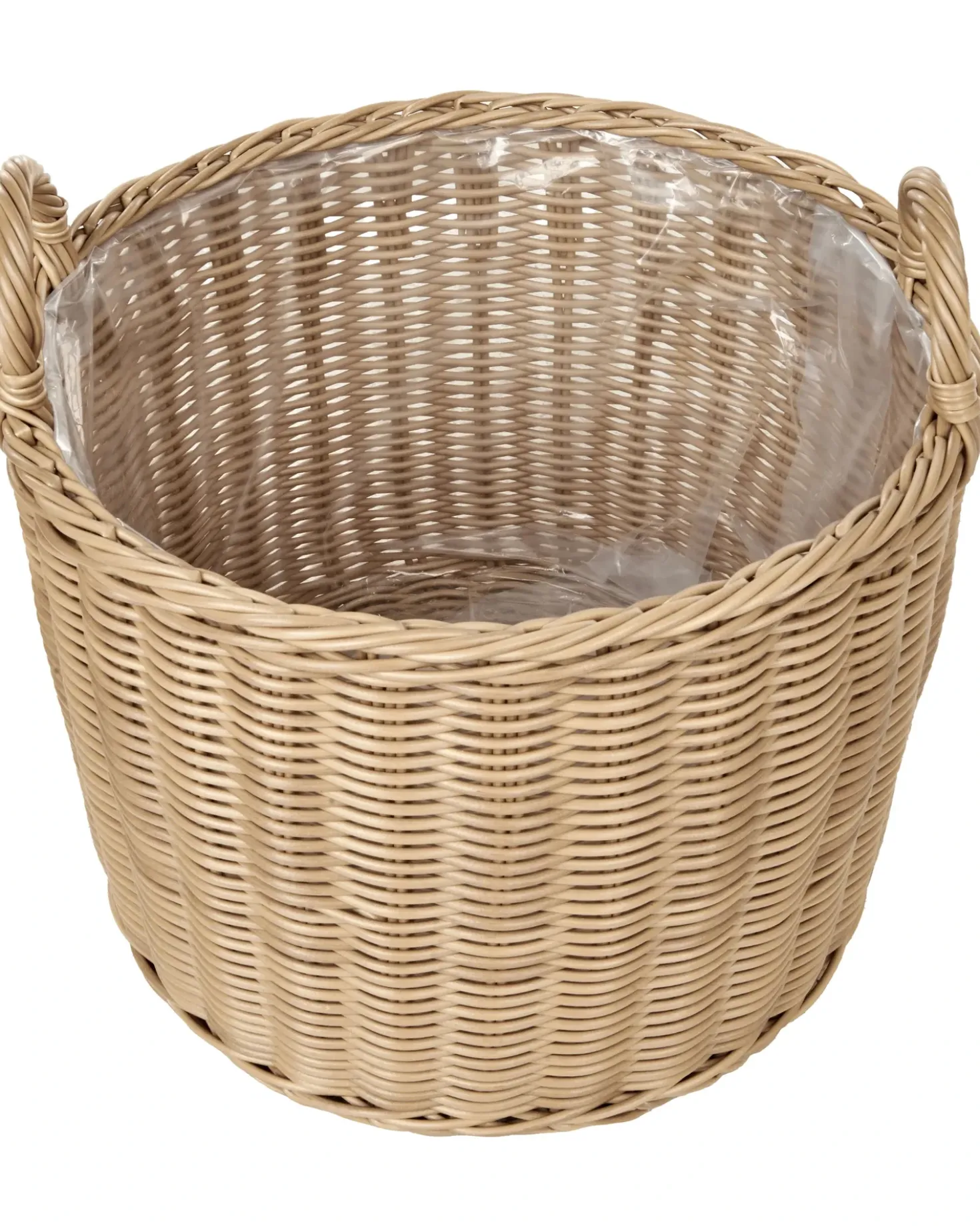 Set di 3 vasi da fiori in vimini PENDULA Rattan sintetico (PE) 33/37/45 cm Naturale