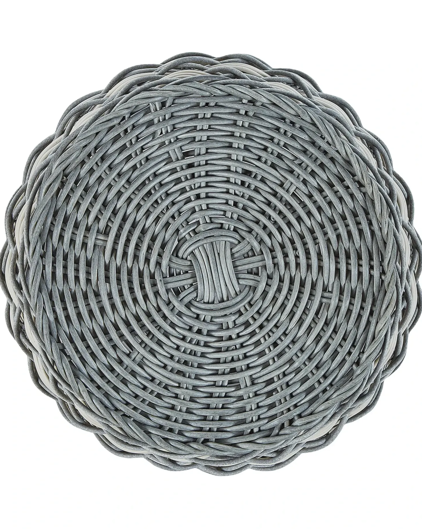 Set di 3 vasi da fiori in vimini GEFIRA Rattan sintetico (PE) 31/39/49 cm Grigio