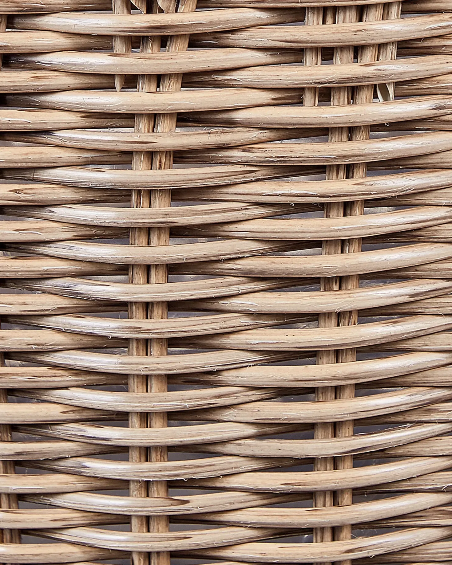 Set di 3 vasi da fiori in vimini PENDULA Rattan sintetico (PE) 33/37/45 cm Naturale