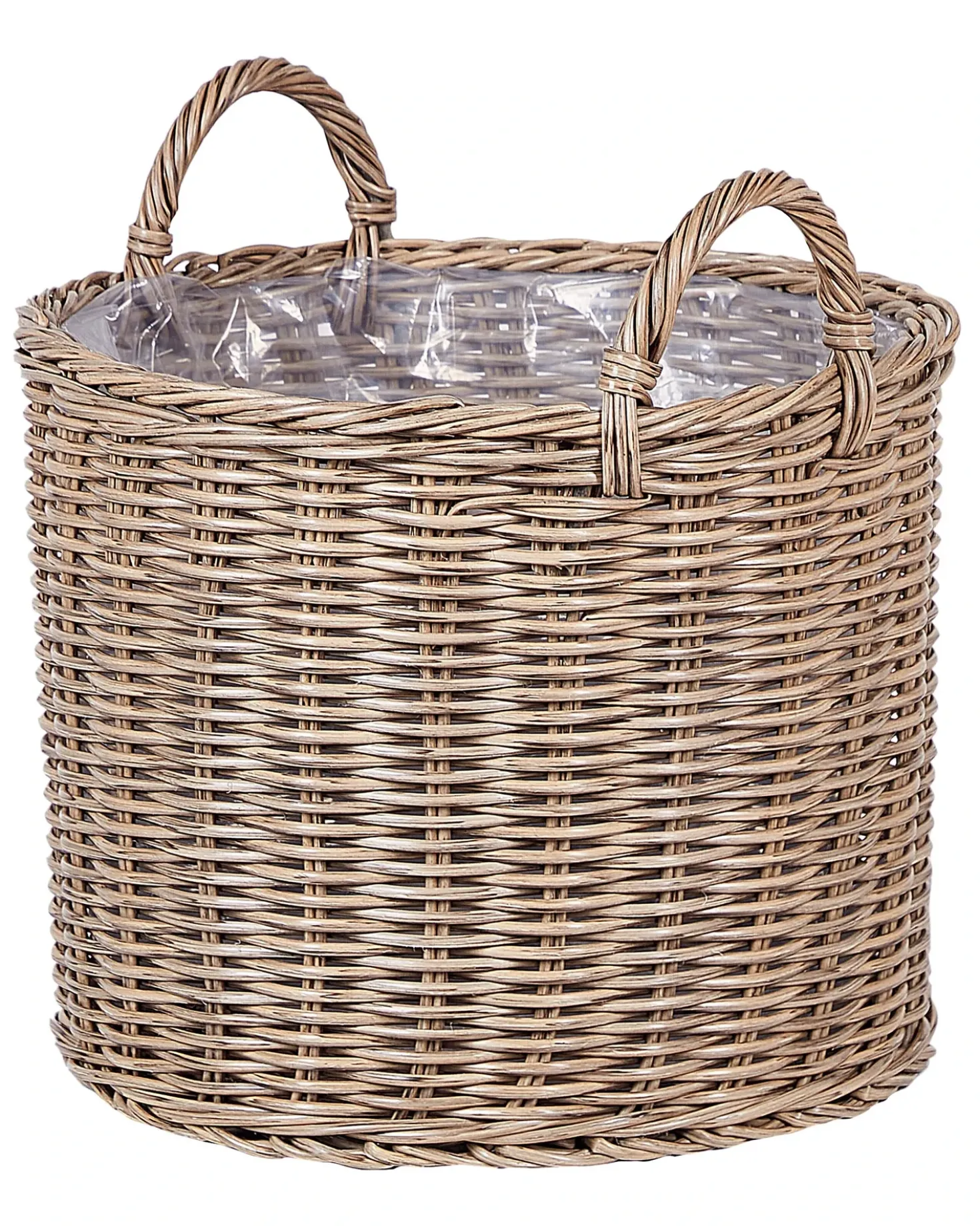 Set di 3 vasi da fiori in vimini PENDULA Rattan sintetico (PE) 33/37/45 cm Naturale