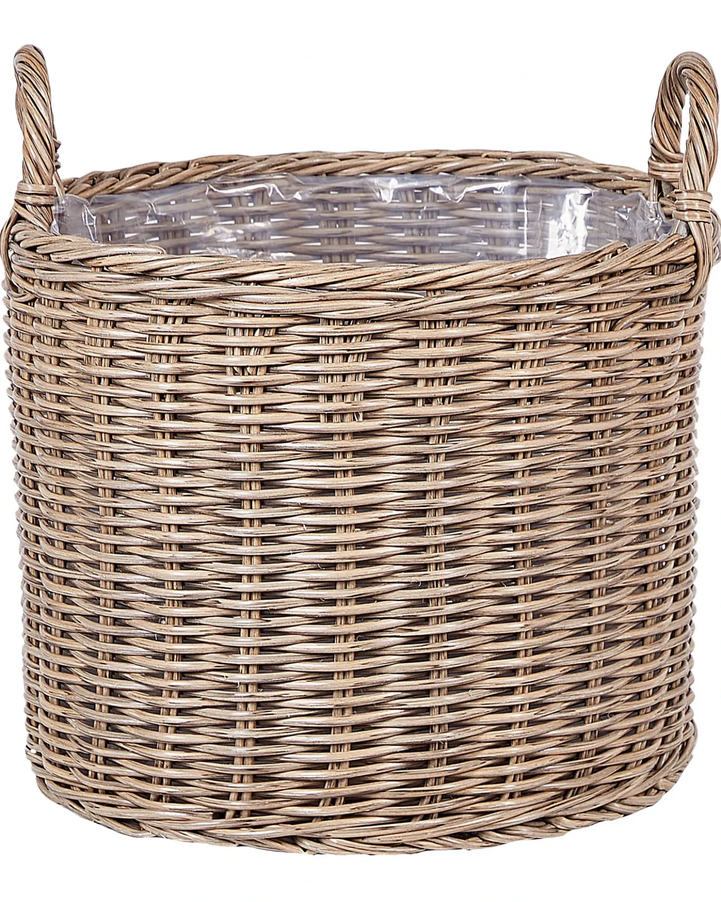 Set di 3 vasi da fiori in vimini PENDULA Rattan sintetico (PE) 33/37/45 cm Naturale