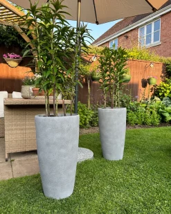 Set di 2 vasi per piante ABDERA 31 cm Grigio