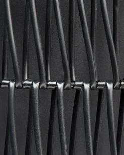 Set di 2 vasi per piante BRODIEA Rattan sintetico (PE) 26/45 cm Nero
