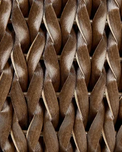 Set di 2 vasi per piante CEDRUS Rattan sintetico (PE) 37/45 cm Marrone