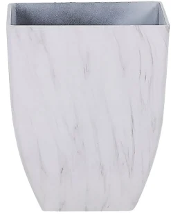 Set di 2 vasi per piante MIRO 35 cm Marmo bianco