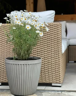 Set di 2 vasi per piante POKA 36 cm Tortora