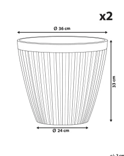 Set di 2 vasi per piante POKA 36 cm Tortora
