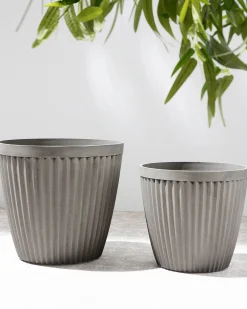 Set di 2 vasi per piante POKA 36 cm Tortora