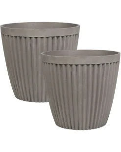 Set di 2 vasi per piante POKA 36 cm Tortora