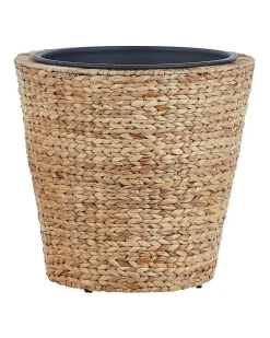 Set di 3 vasi per piante PLAKA Giacinto d'acqua 29/37/49 cm Naturale