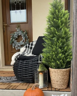 Set di 3 vasi per piante PLAKA Giacinto d'acqua 29/37/49 cm Naturale