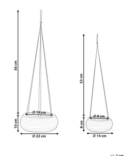 Set di 2 vasi per piante REMORA Alghe marine 22/14 cm Naturale