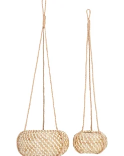 Set di 2 vasi per piante REMORA Alghe marine 22/14 cm Naturale