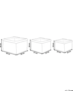 Set di 3 vasi per piante RIVULINE Alghe marine 23/27/30 cm Naturale